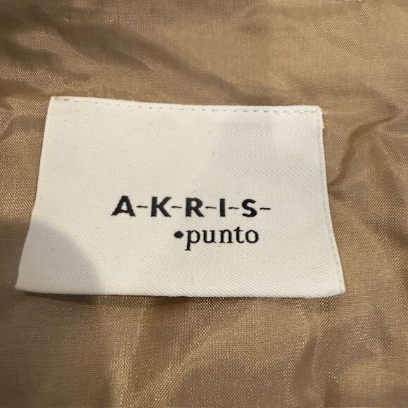 AKRIS PUNTO Wool Midi Dress Sleeveless Tan Plaid Check Back Zip Size 12 - Picture 6 of 14
